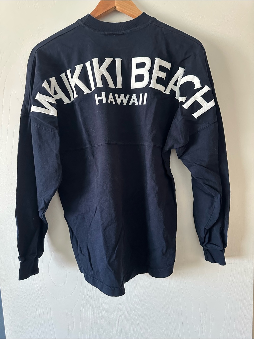 Spirit Navy Long Sleeve 'Waikiki Beach Hawaii' Graphic Tee